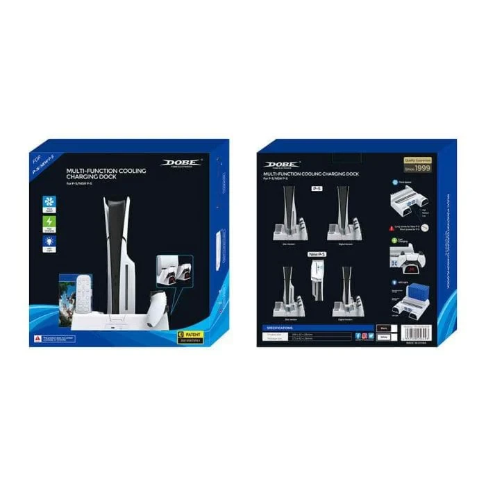 Dobe multifunctional charging dock with disc storage for ps5/ps5 slim